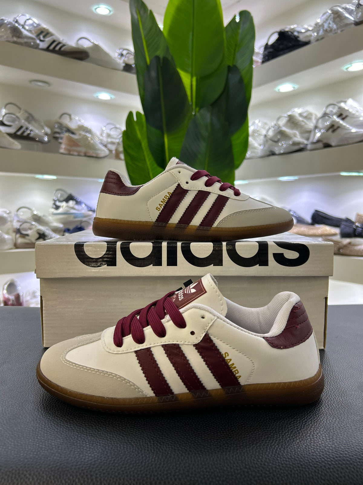 Adidas Samba White&Bergundy