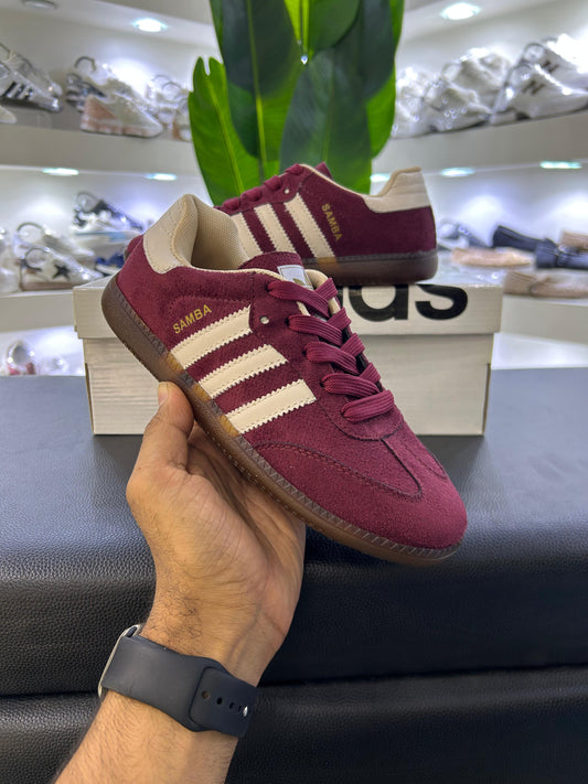 Adidas Samba Bergundy&Off White