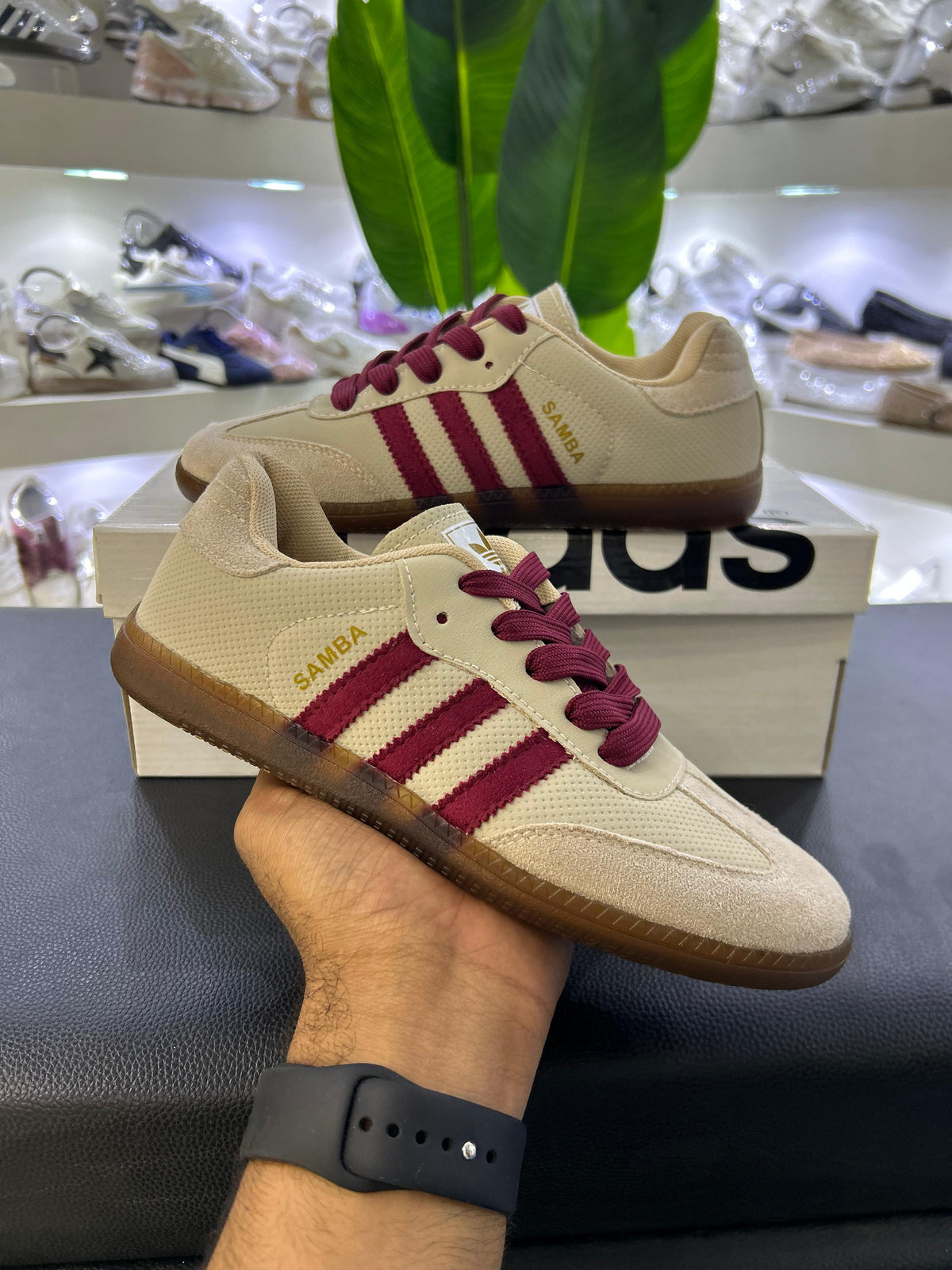 Adidas Samba Biege&Bergandy