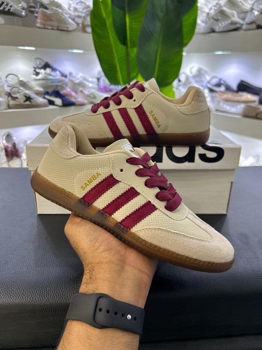 Adidas Samba Biege&Bergandy